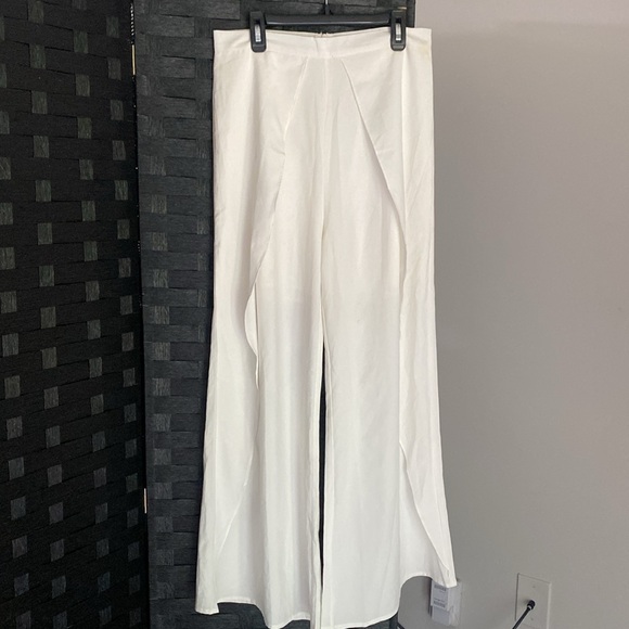 Ruffle Trim Wide Leg Pants - Picture 5 of 9